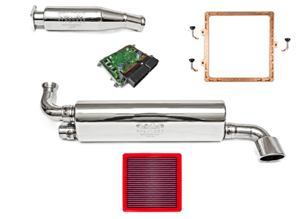 Fabspeed Exhaust Performance Package, Single Outlet WITH DME Upgrade. Porsche 964 Carrera (1989-1994) - 96411104504, 96411104205, 96411321306, 96411321310, 96411321316, 96411321317, 96411104605 - FS.POR.964.MAXS, FS.POR.964.CB, FS.POR.964.ABX, FS.POR.964.DME, FB197/08
